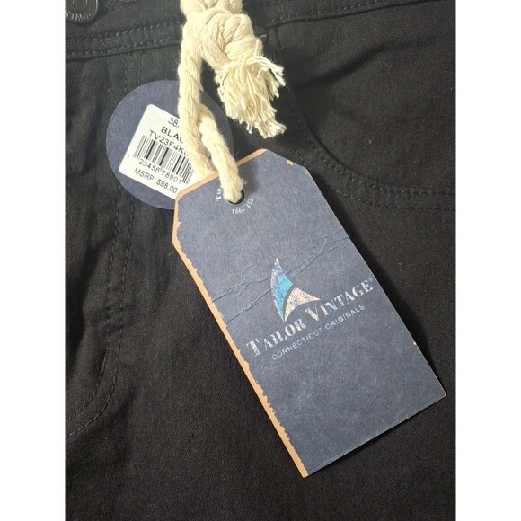 Tailor Vintage NWT Mens 38x32 Smart Denim Black Pants Jeans Canaan Slim Fit $98 - Picture 9 of 14